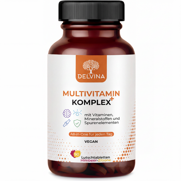 Multivitamin Komplex – All-in-One Lutschtabletten - Himbeer-Zitrone