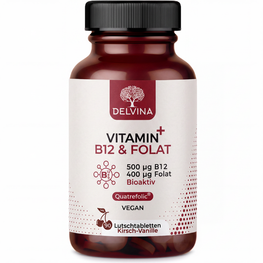 Vitamin B12 + Folsäure Lutschtabletten - Kirsche