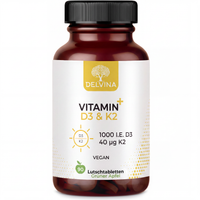 Vitamin D3 + K2 Lutschtabletten - Grüner Apfel