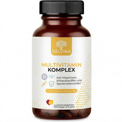 Delvina Multivitamin Komplex Kautabletten Himbeer-Zitrone Produktbild