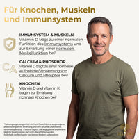 Vitamin D3 + K2 Lutschtabletten - Grüner Apfel